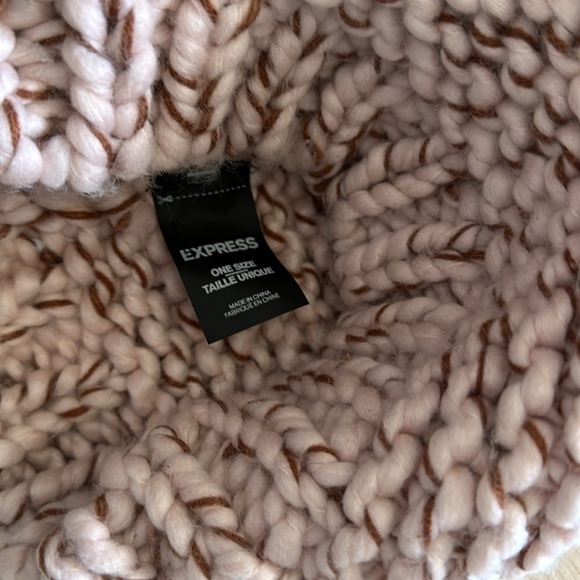Express Pink Knit Beanie - Picture 5 of 6